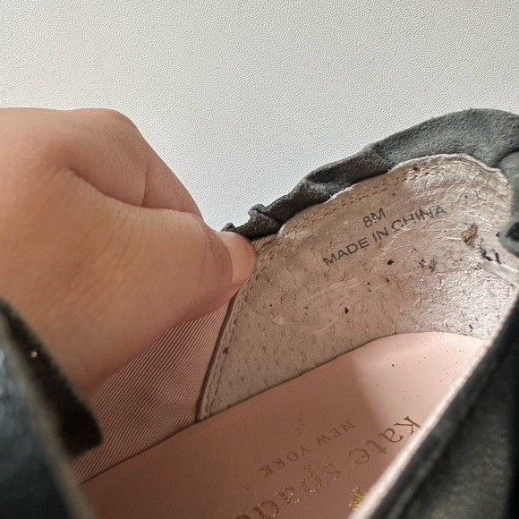 Kate Spade Black Leather Flats loafers size 8 - Picture 2 of 7